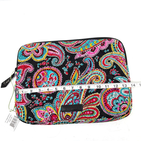 Vera Bradley Tablet Sleeve Parisian Paisley Quilted 13” Zipper Brand New - Picture 8 of 9
